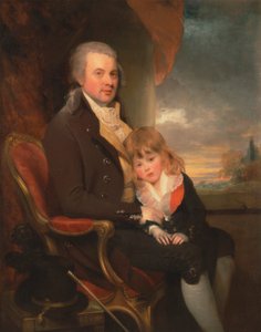 Edward George Lind et son fils, Montague - Sir William Beechey