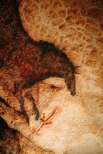 Cheval au galop dans la grotte de Lascaux, France