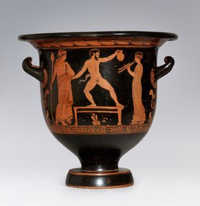 Satyre dansant, cratère apulien, ca 420-410 av. J.-C. - Sisyphus Painter