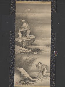 Lu Shang (Tai Gongwang) pêchant - Soga Shohaku