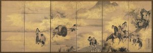 Les Huit Immortels de la coupe de vin, fin des années 1700 - Soga Shohaku