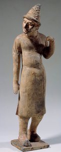 Art chinois : statuette en terre cuite d