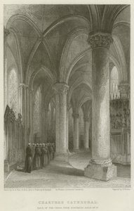 Cathédrale de Chartres, arrière du chœur depuis le bas-côté nord - Solomon Alexander Hart