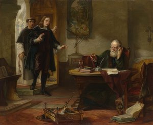 John Milton en visite chez Galileo Galilei - Solomon Alexander Hart