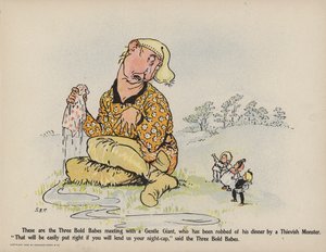 Illustration de la suite des aventures des trois bébés audacieux (lithographie couleur) - Sophia Rosamond Praeger