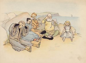 Illustration pour Little Twin Dragons de S Rosamond Praeger (lithographie couleur) - Sophia Rosamond Praeger