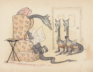 Illustration pour Little Twin Dragons de S Rosamond Praeger (lithographie couleur) - Sophia Rosamond Praeger