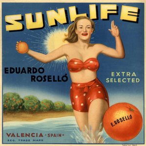 Publicité pour les oranges, image d