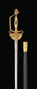 Épée à poignée en or sertie de diamants, vers 1814-15 - Spanish School