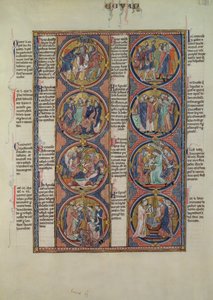 Biblia Moralizada de San Luis, Tome II, 7v - Spanish School