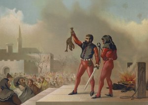 Brûlage de fœtus avec des caractéristiques diaboliques - Spanish School