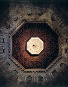 Plafond de la Madrasa de Grenade, Espagne, construit en 1349 - Spanish School
