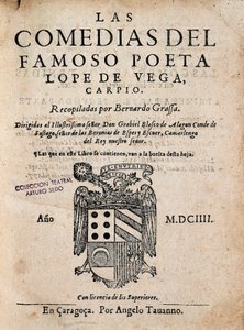 Couverture de Las comedias del famoso poeta Lope de Vega, par Félix Lope de Vega Carpio (1562-1635), édition de 1604