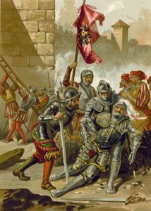 Mort de Charles III, duc de Bourbon, lors du sac de Rome, 1527 - Spanish School