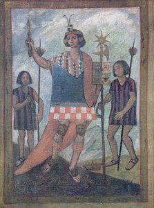 Habitants du Nouveau Monde rencontrés par Christophe Colomb lors de son premier voyage en 1492 - Spanish School