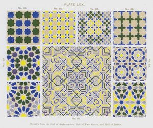Mosaïques de la Salle des Ambassadeurs, Salle des Deux Sœurs et Salle de Justice