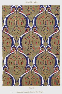 Ornements dans les panneaux, Cour de la Mosquée