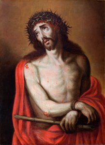 Musée paroissial. Peinture. Ecce homo. École de Madrid. Huile sur toile. XVIIe siècle.