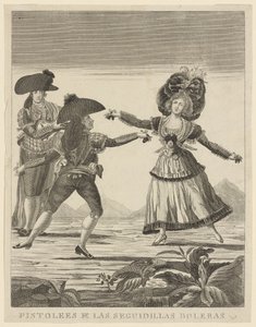 Pistolees et las sequidillas boleras, vers 1790-99 - Spanish School