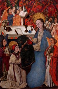 Présentation de la chasuble à Saint Ildefonso par la Vierge Marie - Spanish School