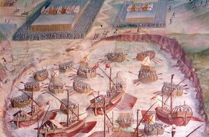 Régate de galions espagnols lors d