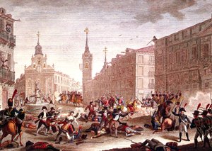 Émeutes contre les troupes napoléoniennes, Madrid, mai 1808 - Spanish School