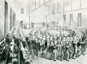 Réunion shaker à New Lebanon, New York, 1873 - Spanish School