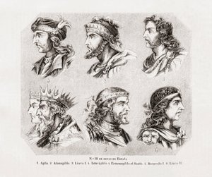 Six rois espagnols. - Spanish School
