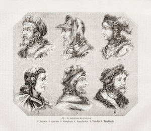 Six rois espagnols. - Spanish School