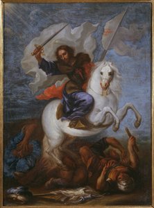 Saint Jacques le Majeur à la bataille de Clavijo - Spanish School