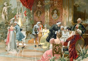 La cour du roi Louis XV de France - Spanish School