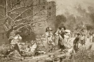Le massacre de Machecoul, France, pendant la Révolution française, d