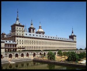Vue du monastère et du siège royal - Spanish School