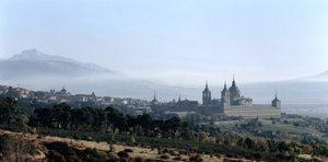 Vue du Monasterio de San Lorenzo de El Escorial - Spanish School