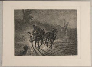 Chariot de travail. Soir