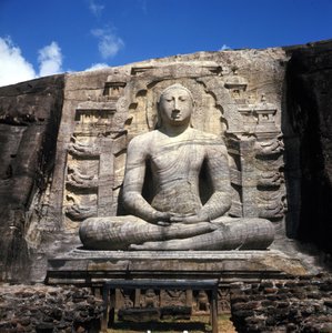 Bouddha de Gal Vihare de Polonnaruwa (Sri Lanka) (attribué au roi Parakrama Bahu) - Sri Lankan School