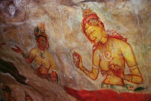 Les Demoiselles des Nuages, de la Forteresse de Roche (détail) - Sri Lankan School