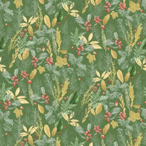 Motif de houx de vacances sombre - Stacy Hsu