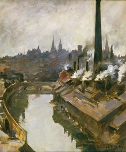 Sheffield : rivière et cheminées fumantes