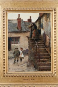 Enfants dans une rue de Newlyn