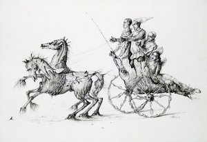 Mort en calèche, vers 1850-1890 - Stanislas Lepine