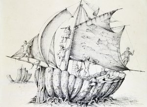 Le navire, vers 1850-1890 - Stanislas Lepine