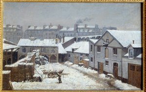 Les faubourgs de Paris sous la neige - Stanislas Victor Edouard Lepine