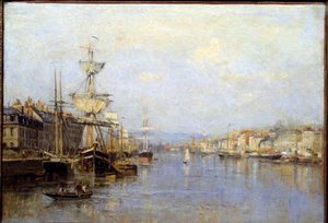 Vue du port de Rouen