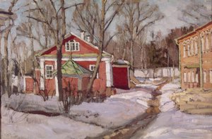 Domaine de campagne en hiver, 1904 - Stanislav Julianovic Zukovskij