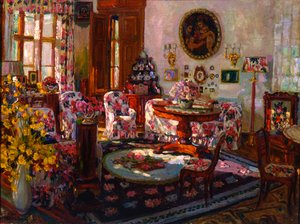 Intérieur de la maison de maître Brasovo, 1912 - Stanislav Julianovic Zukovskij