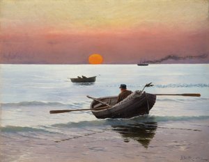 Coucher de soleil sur la mer