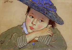 Fille au chapeau bleu, 1895