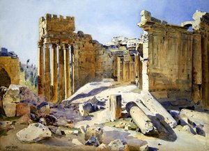 Ruines à Baalbek, vers 1905 - Stanley Inchbold