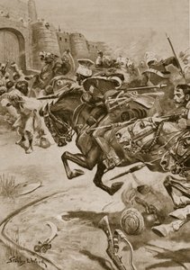 Les 11e Lanciers et le Cheval de Skinner chassant les Jats à Bharatpur, décembre 1828 - Stanley L. (after) Wood